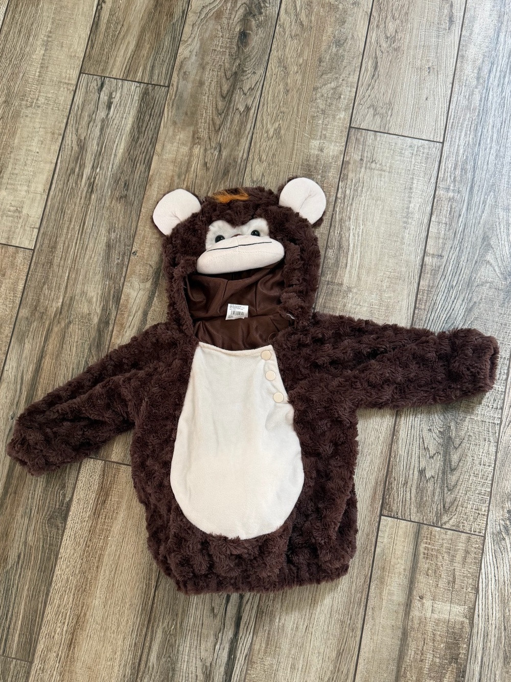 Target Kids Brown and Cream Monkey Costume Hoodie